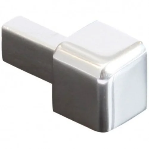 Hoekstuk Glans Zilver 12 mm (4 stuks) ECG120.91 by Genesis