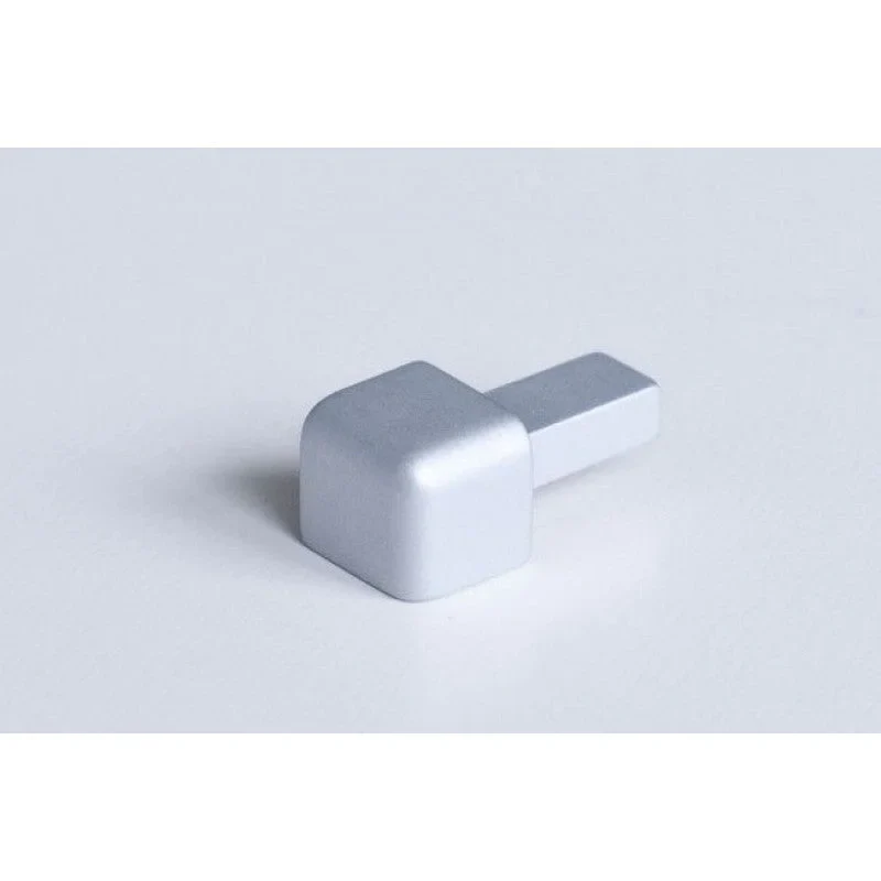 Hoekstuk Mat Zilver 12 mm (4 stuks) ECG120.81 by Genesis