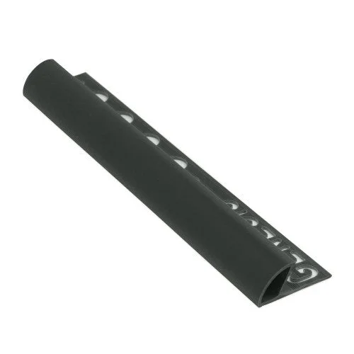 Tegelprofiel Kwadrant Zwart PVC 10 mm 250 cm ETR108.16 by Genesis