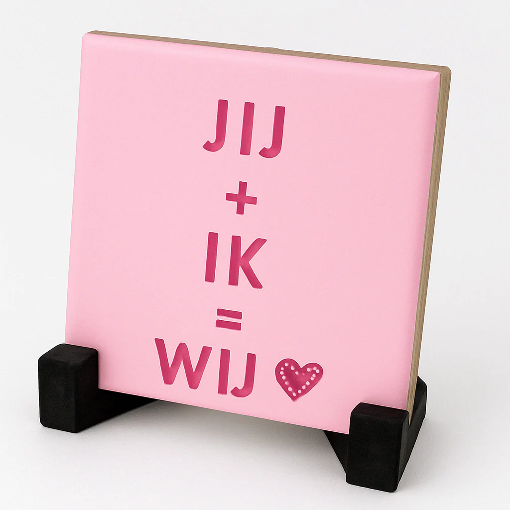 Tegeltje Jij + Ik = Wij