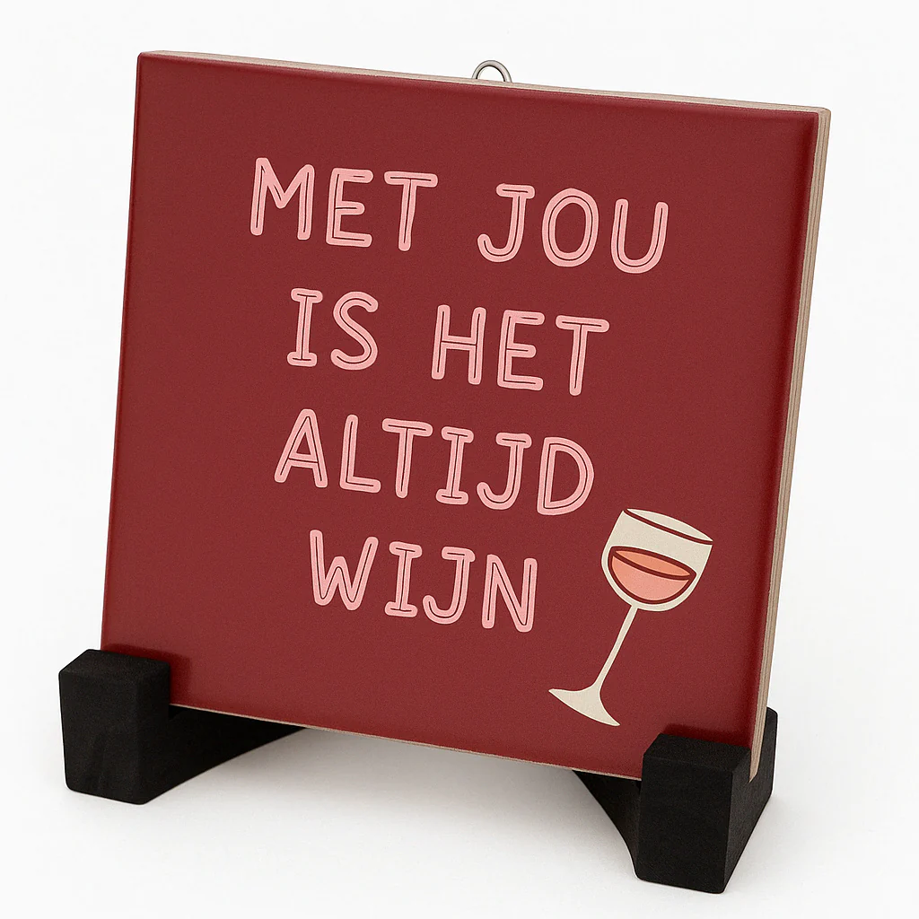 Tegeltje Met jou is het altijd wijn