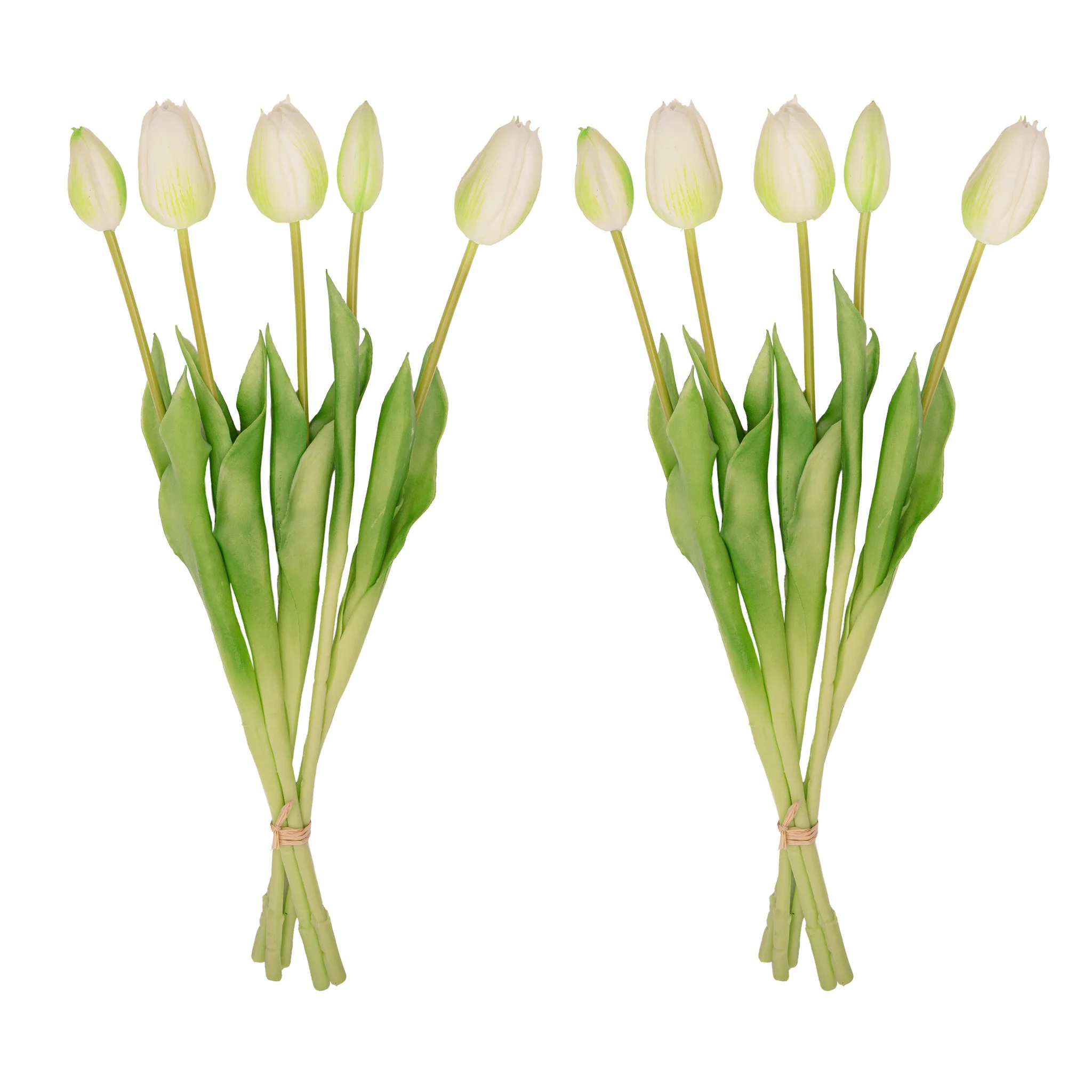 Tulpenboeket – Meerdere kleuren – ‘Real Touch’ Kunsttulpen – 10 stelen- 43 cm
