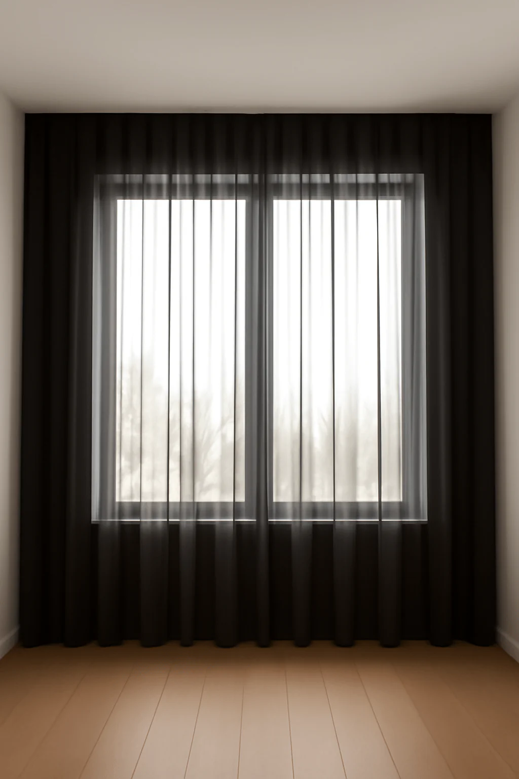 Vitrage – Basic Voile – Zwart