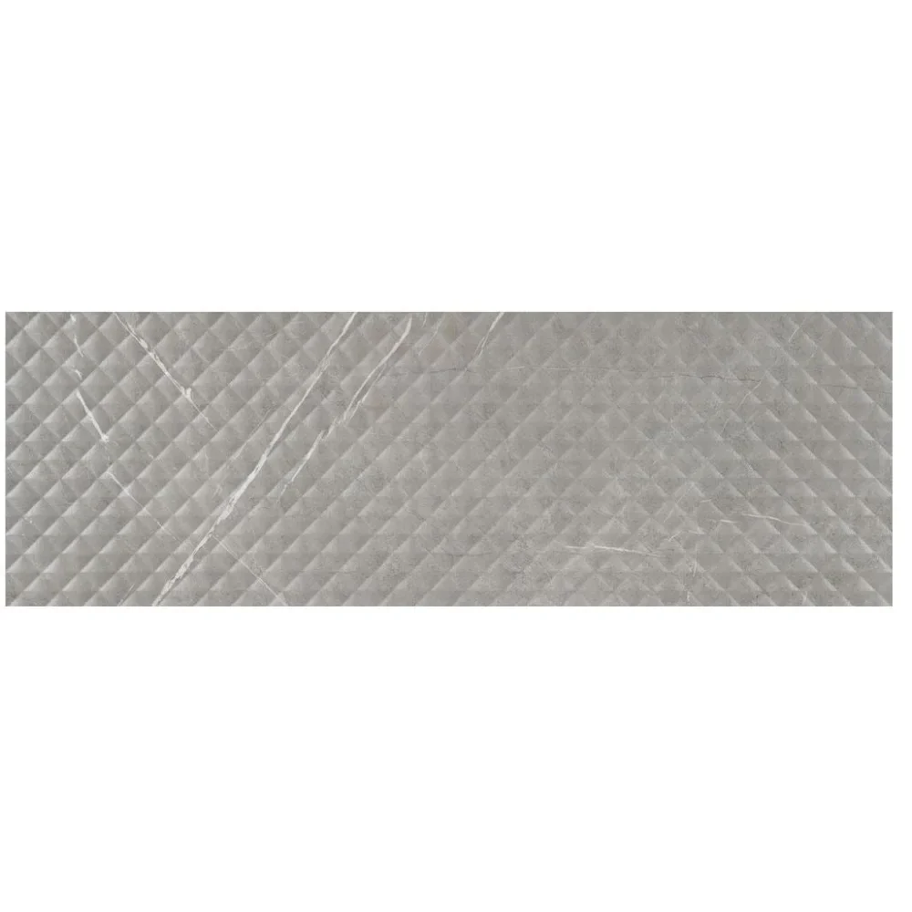 Wandtegel 3D Montana Dark Grey 30×90 cm gerectificeerd